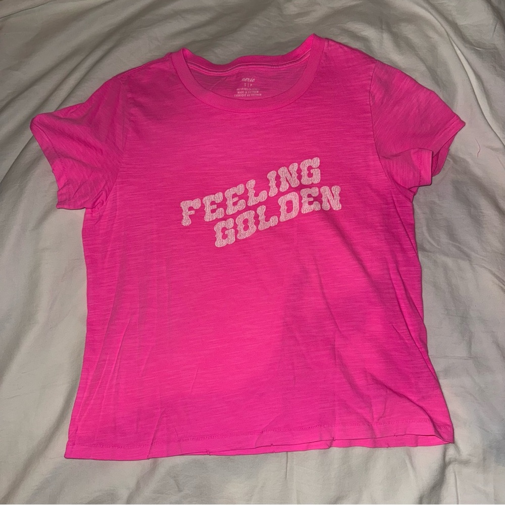 Aerie pink baby tee